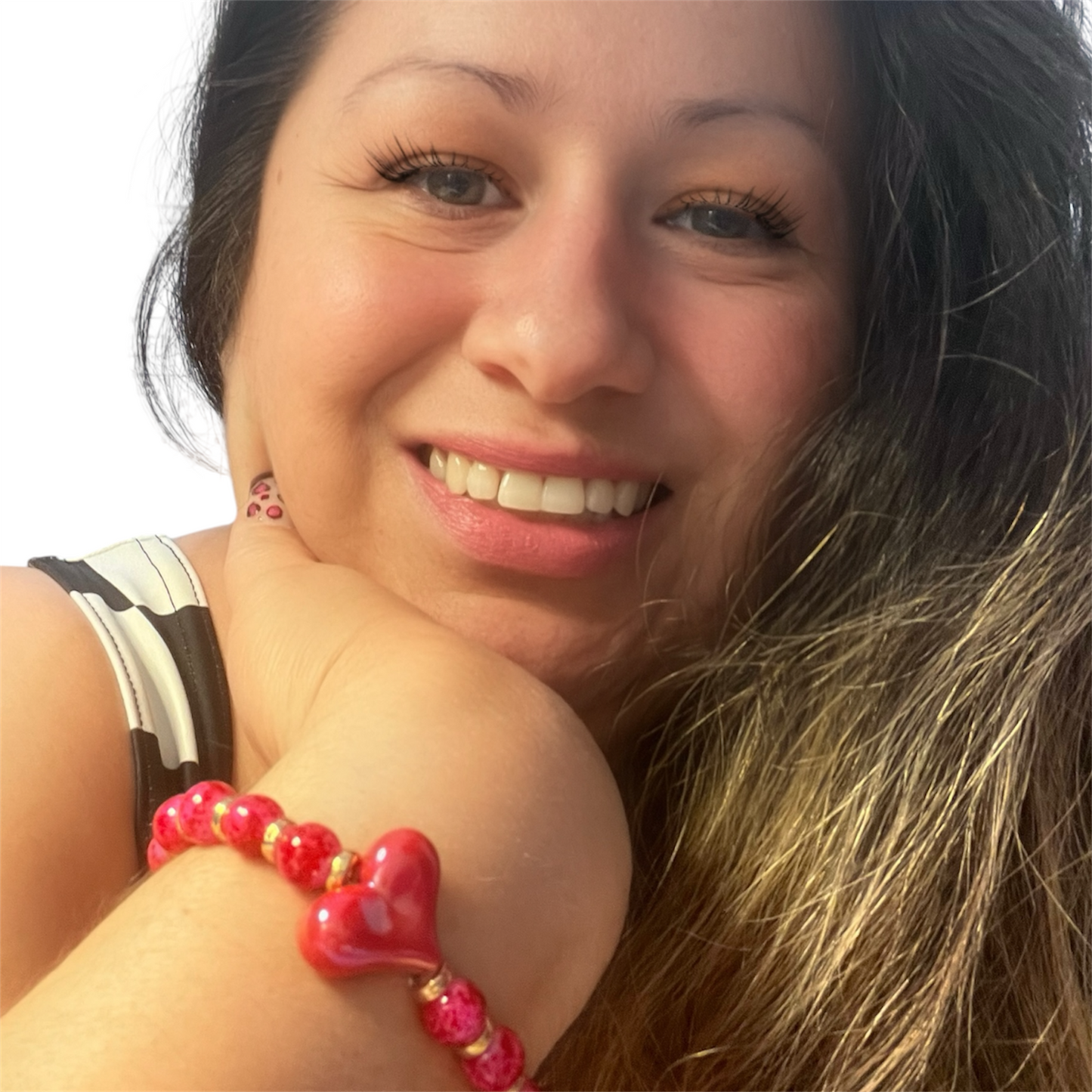 Love Sick- Bead Red Heart Bracelet