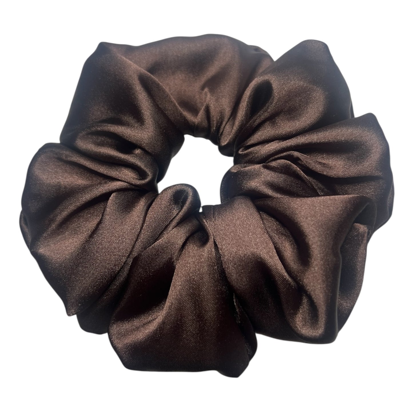 Yeah, But First Coffee- Satin Brown XL Scrunchie