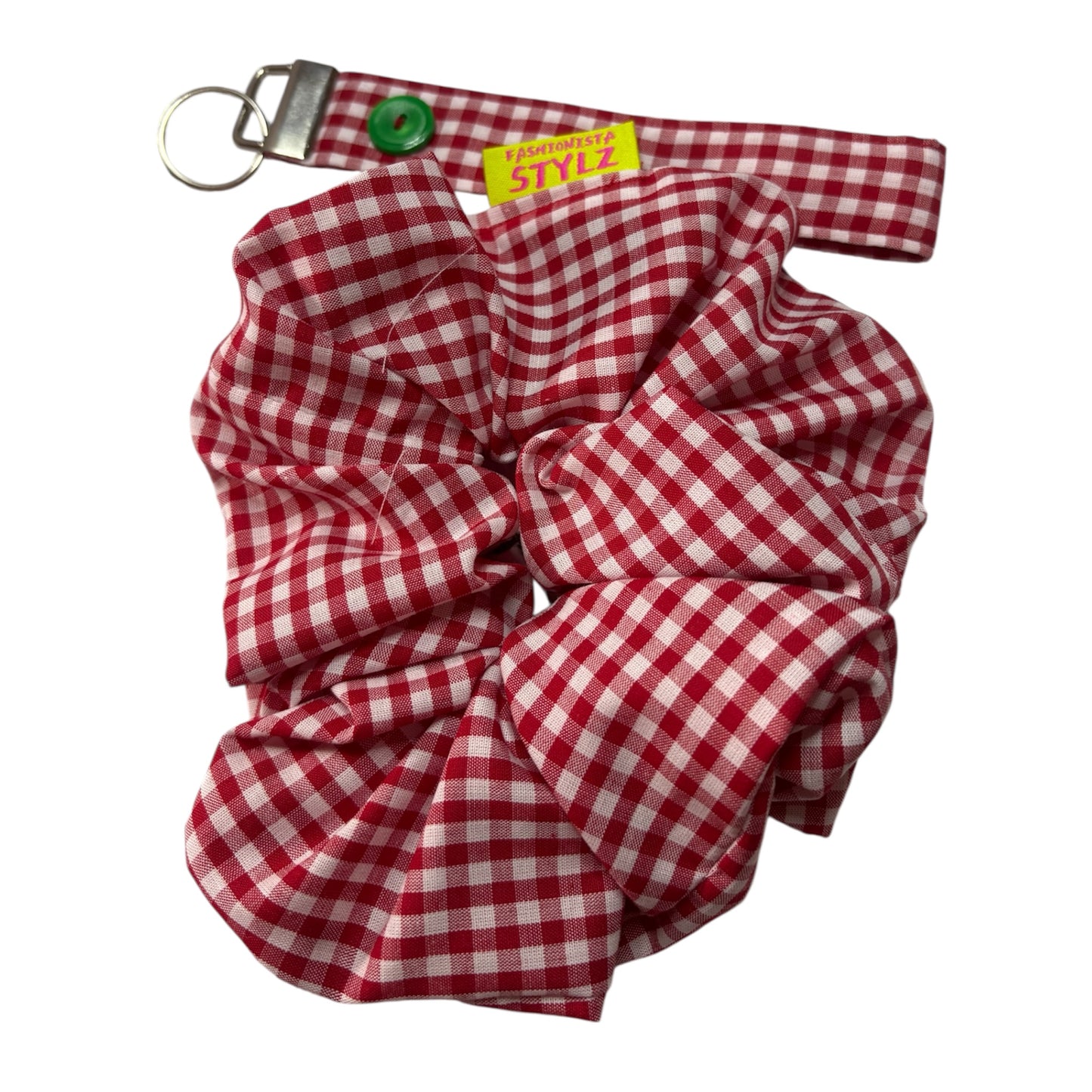 BERRY SWEET COLLECTION- Country Cutie Bundle Red Gingham Scrunchie & Matching Lanyard