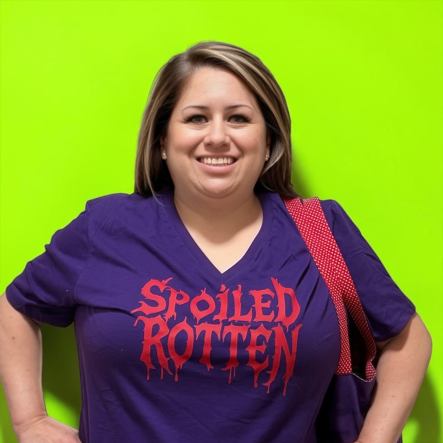 SPOILED ROTTEN- Purple Graphic T-Shirt