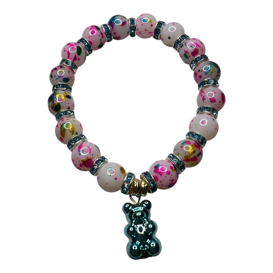 Give Me Some Sugar- Teal Gummy Bear Bracelet