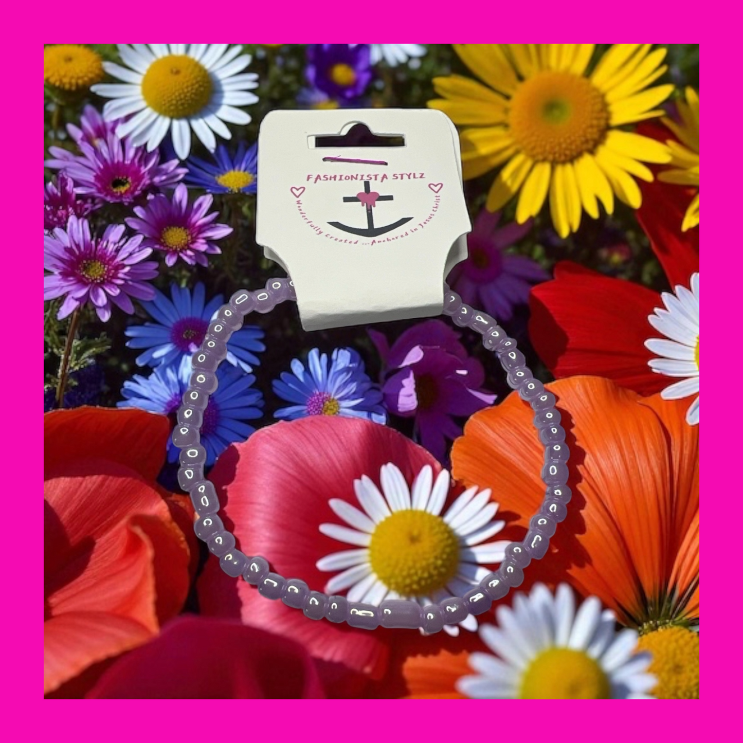 $3 Love Me Darling Lavender Seed Bead Bracelet