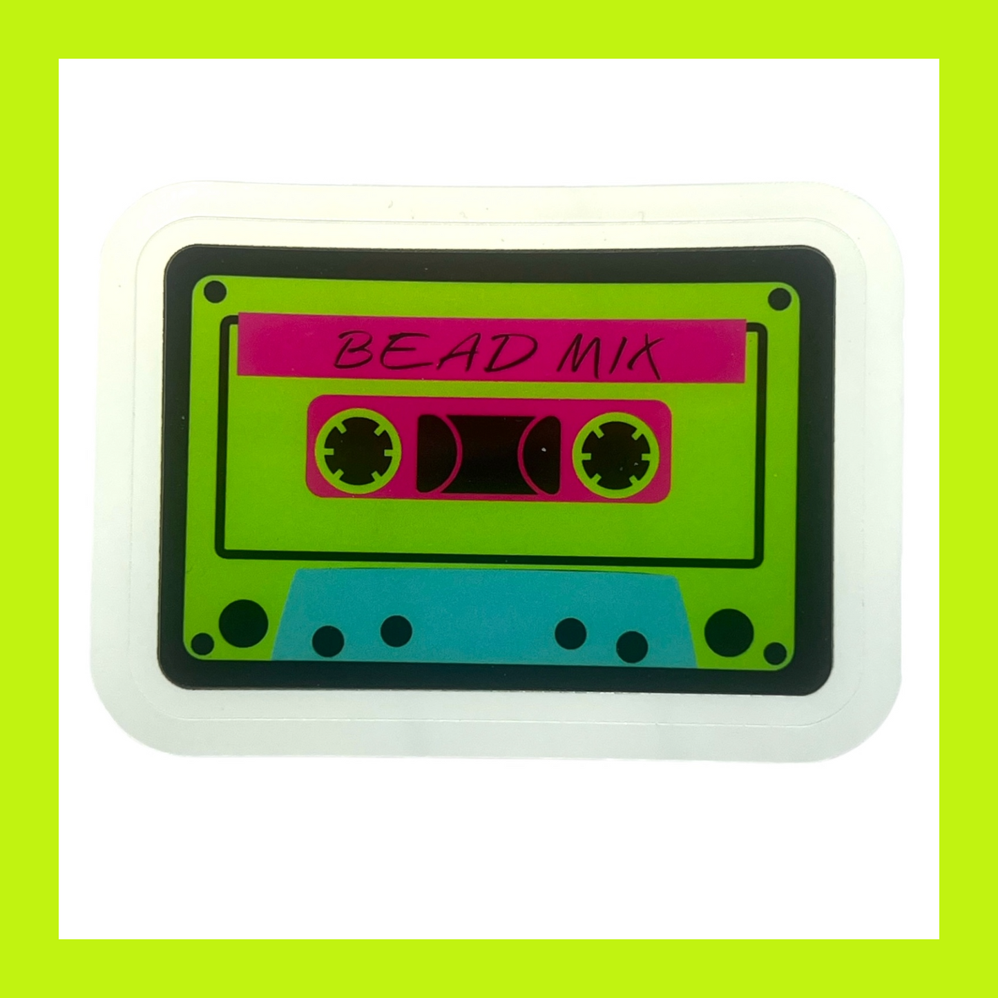 Easy Peel BEAD MIX Cassette Tape Sticker