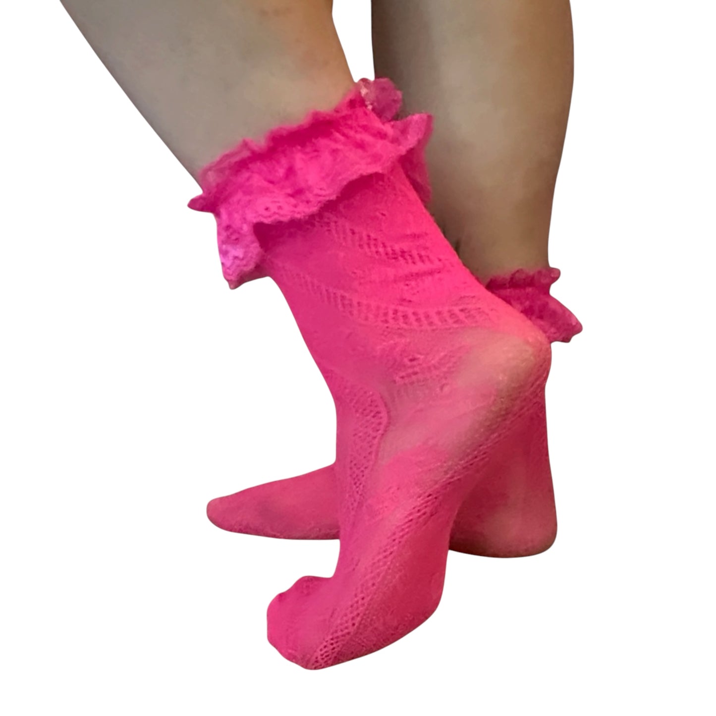 BERRY SWEET COLLECTION- Berry Flesh Hot Pink Socks Women