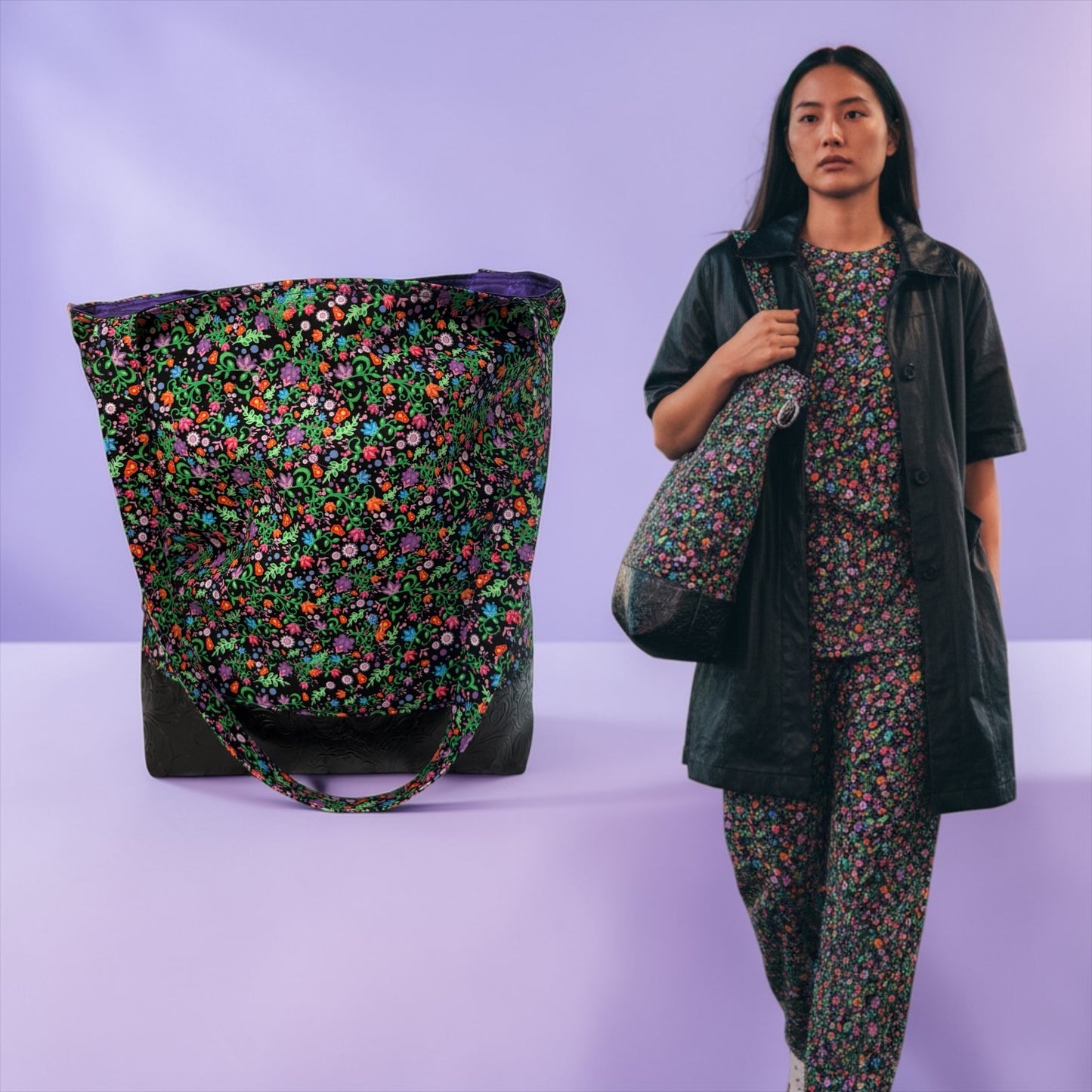 LAVENDER BLOOM- Grab n' Go Tote Bag