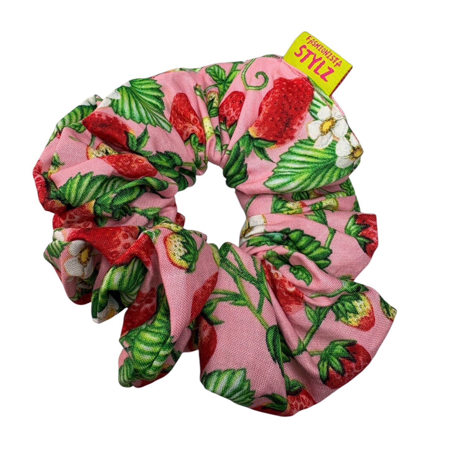 BERRY SWEET COLLECTION- Strawberry Patch Pink Strawberry Scrunchie
