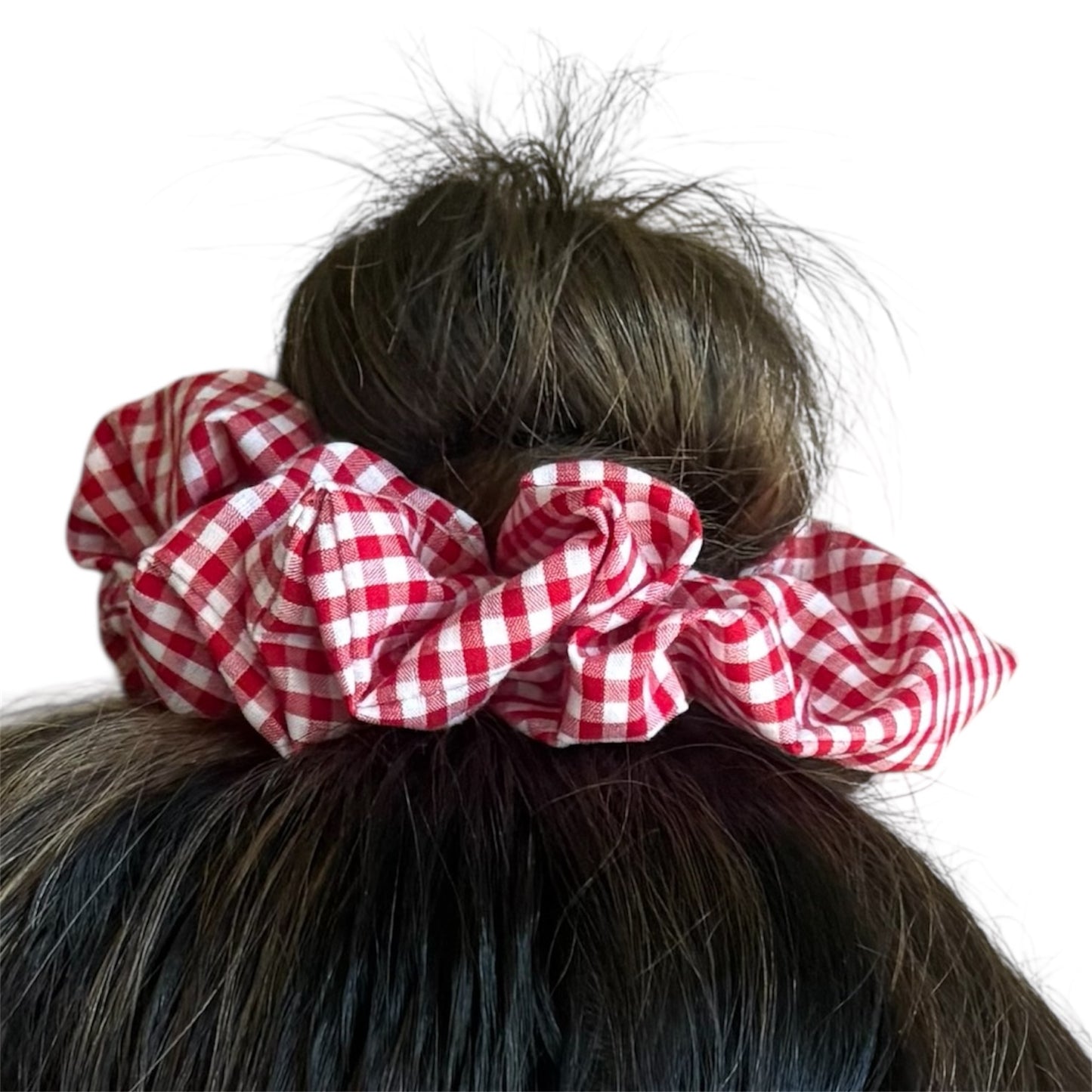 BERRY SWEET COLLECTION- Berry Blessed Red Gingham Scrunchie Hair Accessory