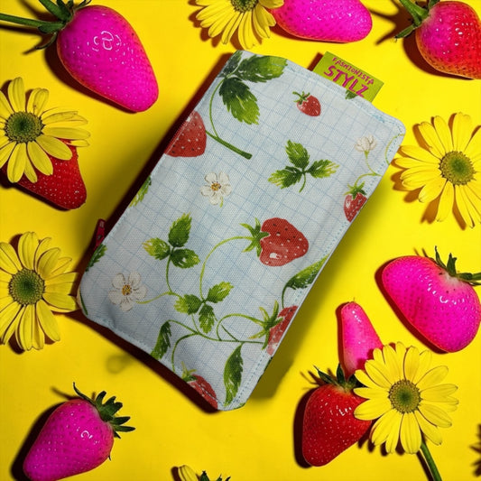 BERRY SWEET COLLECTION- Blue Strawberry Patch Card Wallet