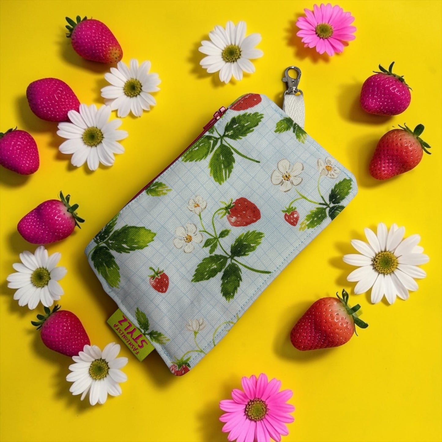 BERRY SWEET COLLECTION- Blue Strawberry Patch Card Wallet