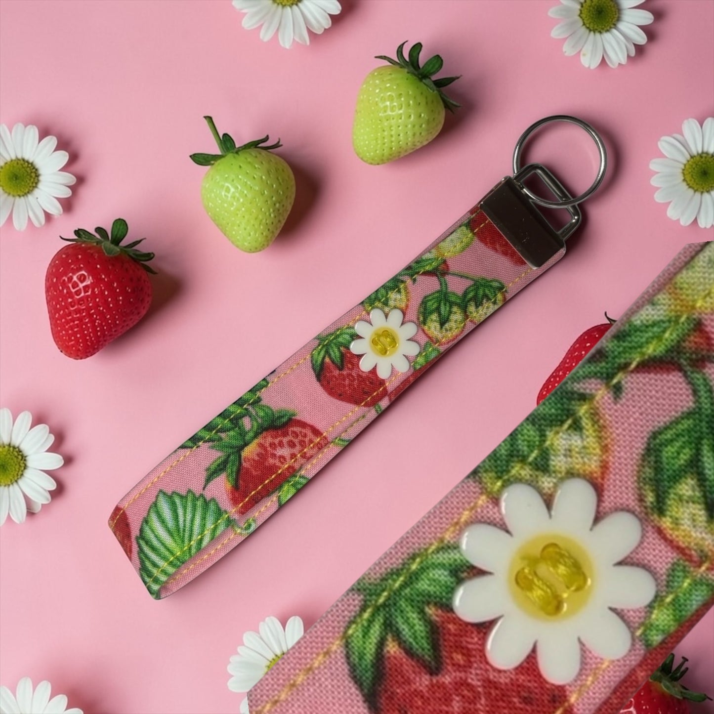BERRY SWEET COLLECTION- Strawberry Patch Pink Wristlet-FS-30