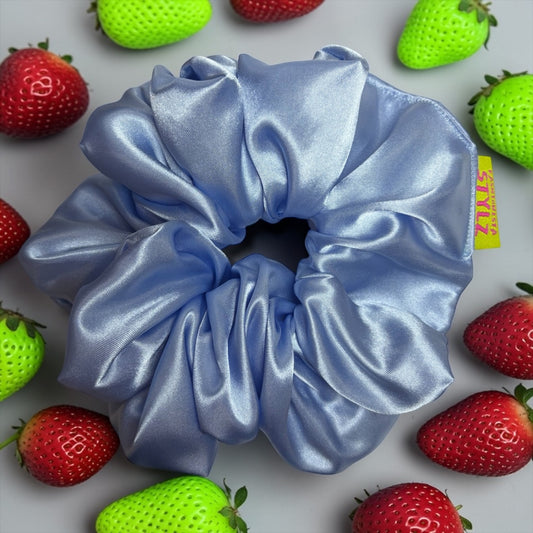 BERRY SWEET COLLECTION- Blue Strawberry Patch Hair Scrunchie