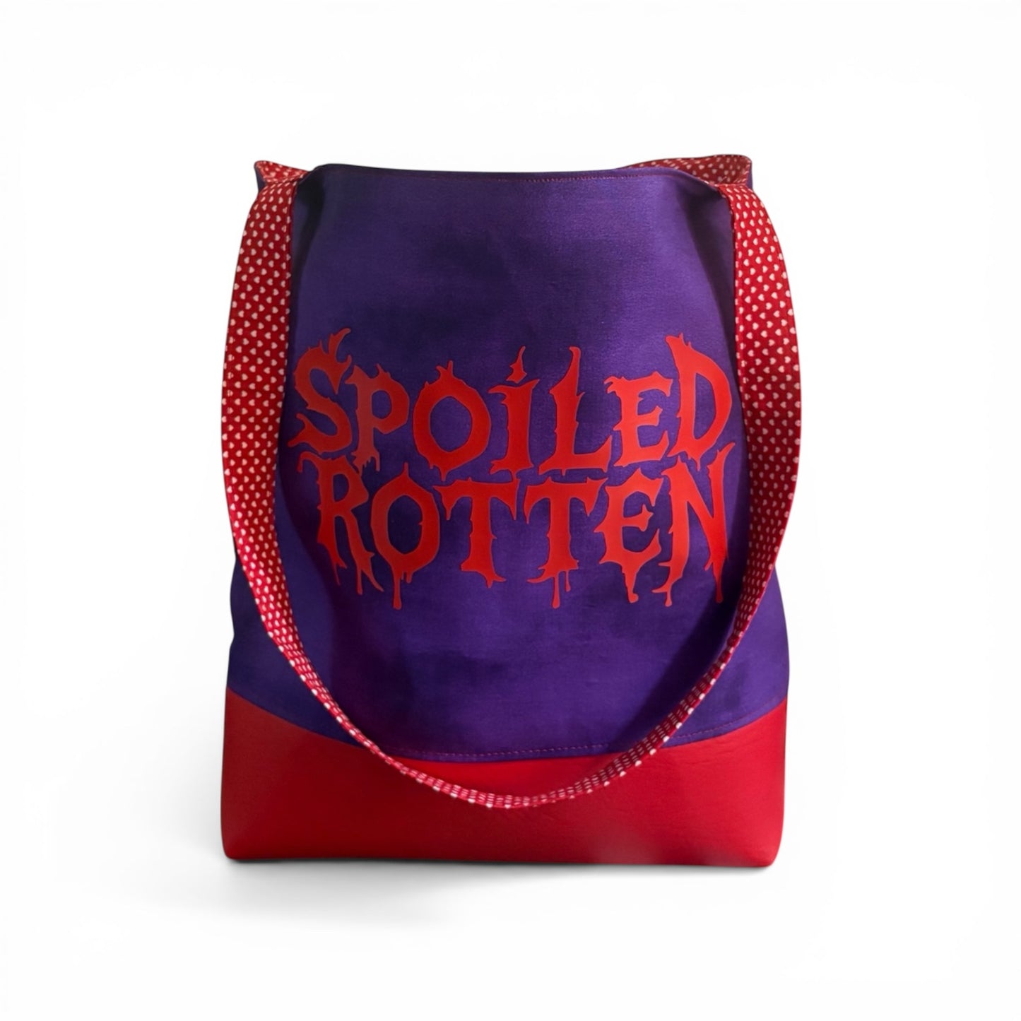 SPOILED ROTTEN- Fully Lined Handmade Designer Tote Bag