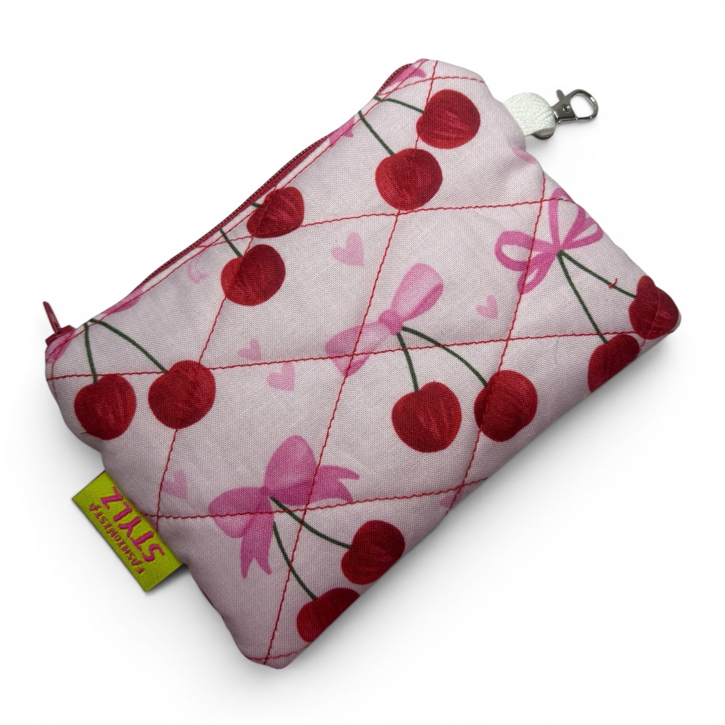 WILD CHERRIES- Quilted Card Wallet