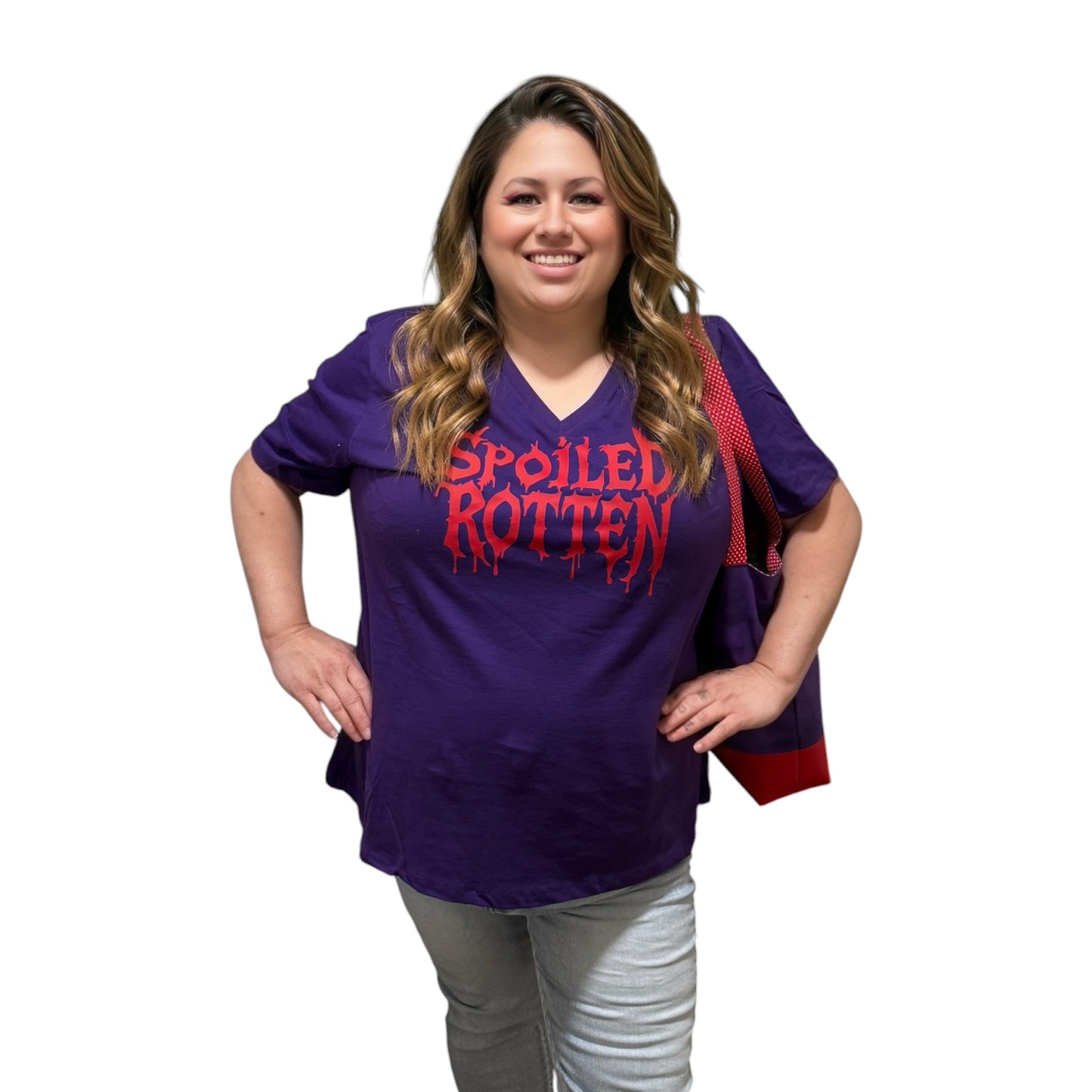 SPOILED ROTTEN- Purple Graphic T-Shirt