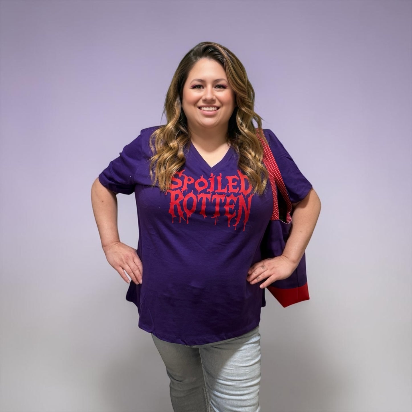 SPOILED ROTTEN- Purple Graphic T-Shirt