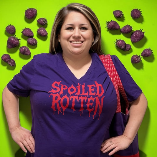 SPOILED ROTTEN- Purple Graphic T-Shirt