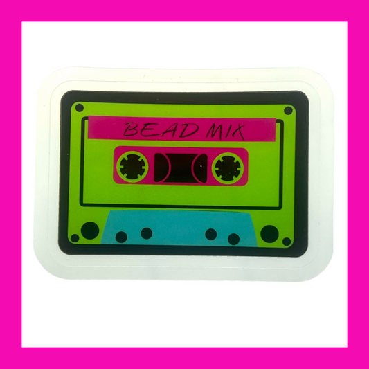 Easy Peel BEAD MIX Cassette Tape Sticker